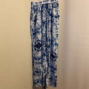 NWT Cacique Swim Blue Tie Dye Coverup pants 14/16